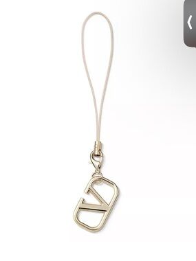 Valentino Garavani Gold Logo Phone Charm Strap